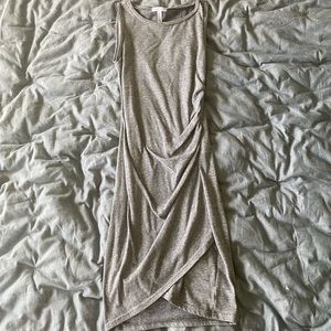 Leith gray ruched body-con tank dress